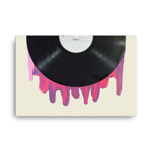 vinyl with dripping paint canvas wall art print 