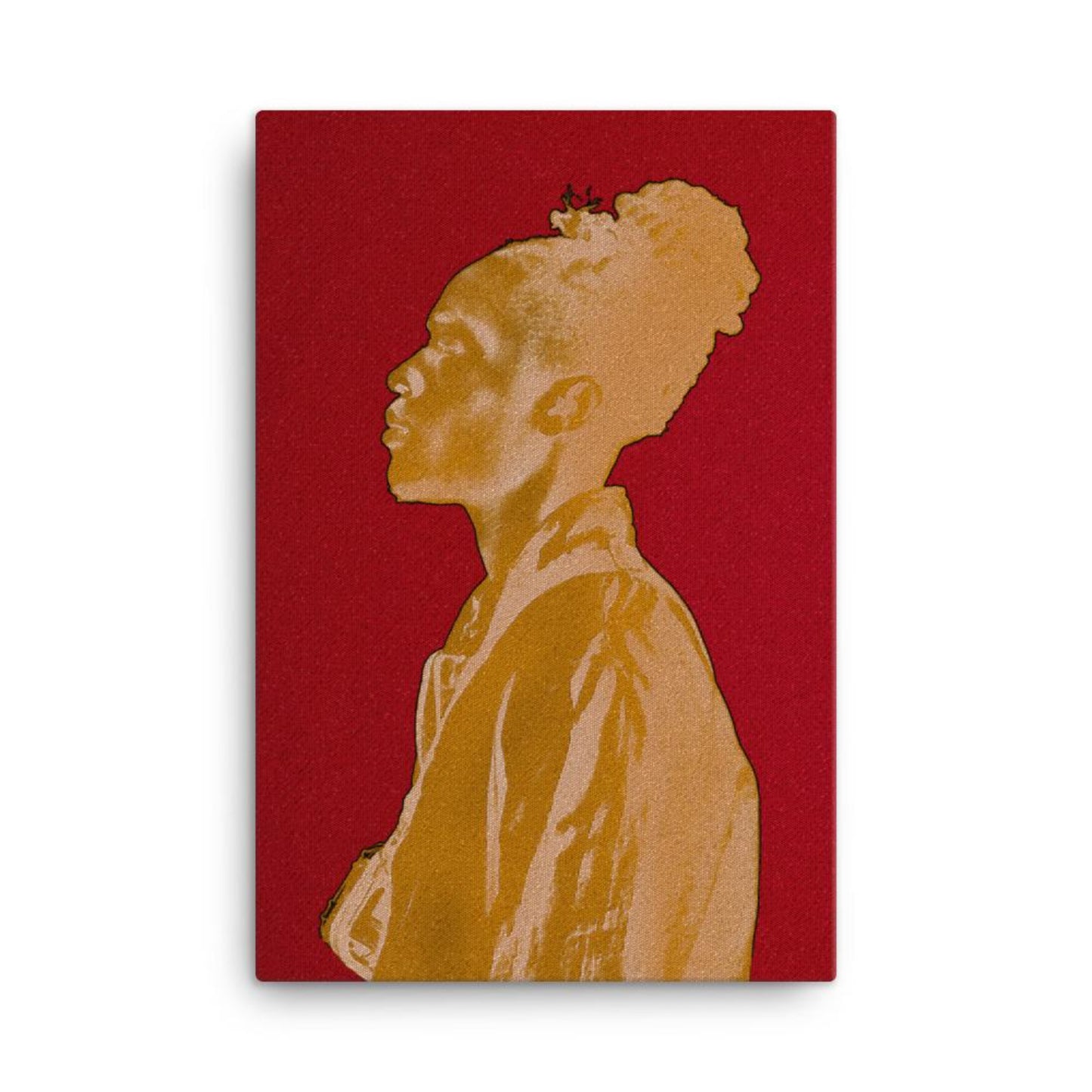 man in gold art canvas print