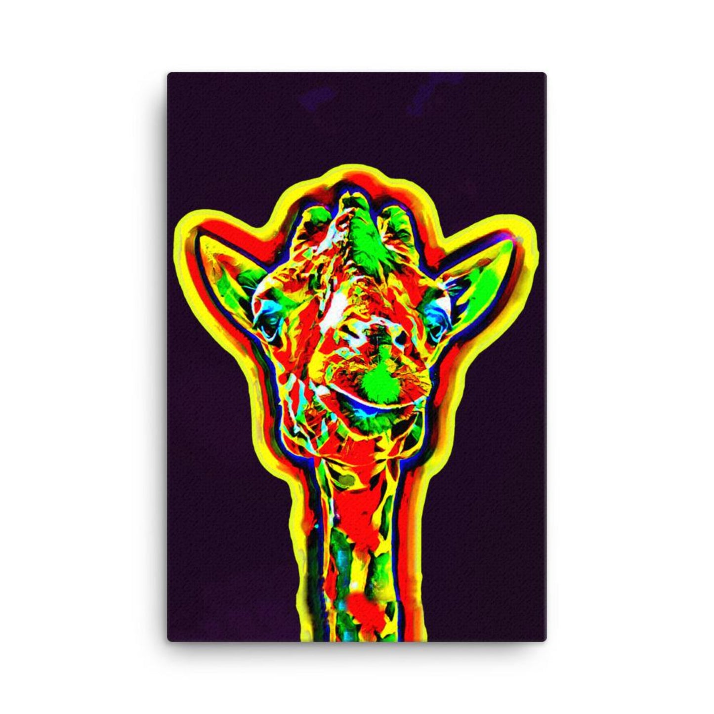 giraffe artful canvas wall art print