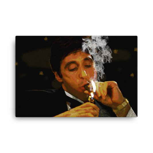 al pacinos tony montana from scarface canvas wall art print