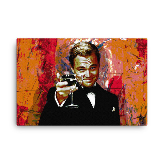 Leonardo dicaprio great gatsby canvas wall art