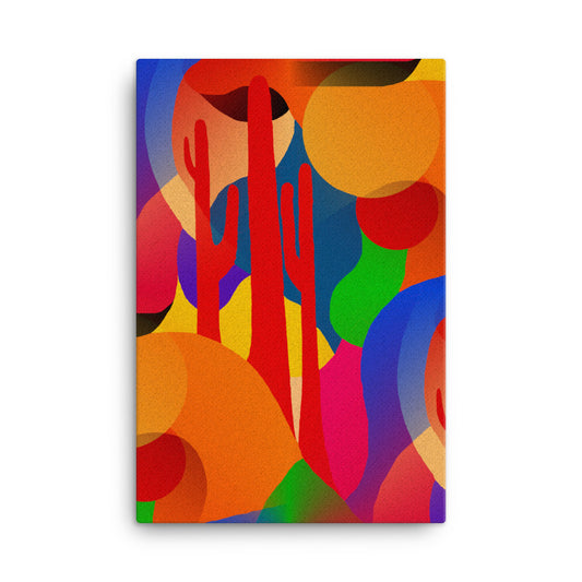Abstract Cactus Canvas Print