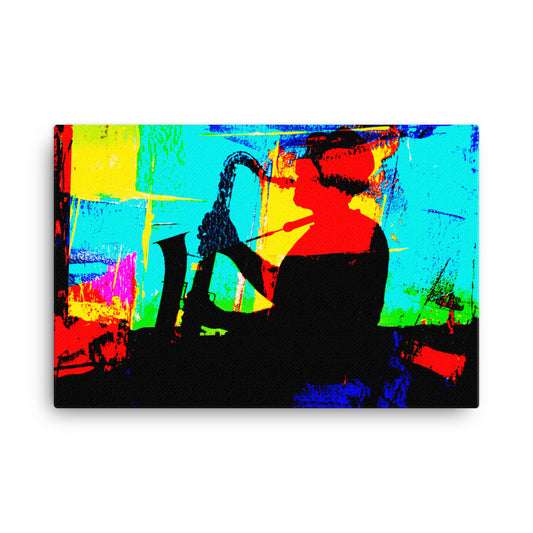 Abstract Sax Canvas Print
