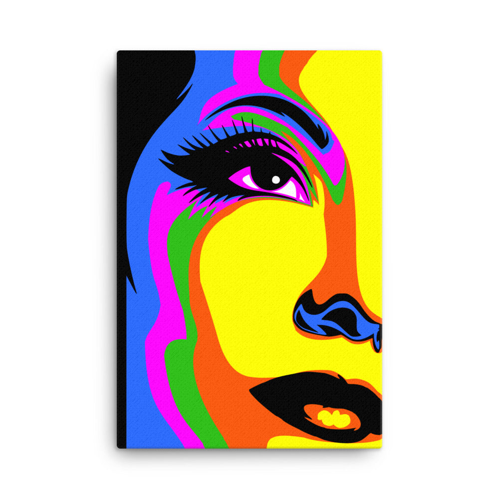 vibrant abstract canvas illustration wall art