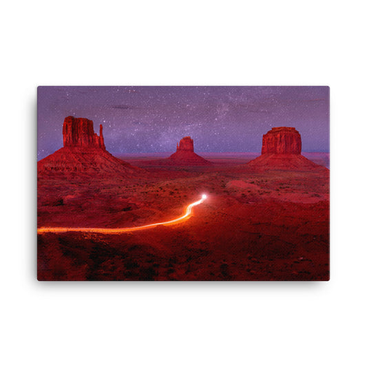 Oljato-Monument Valley, AZ, United States Galactic Sky Canvas Print