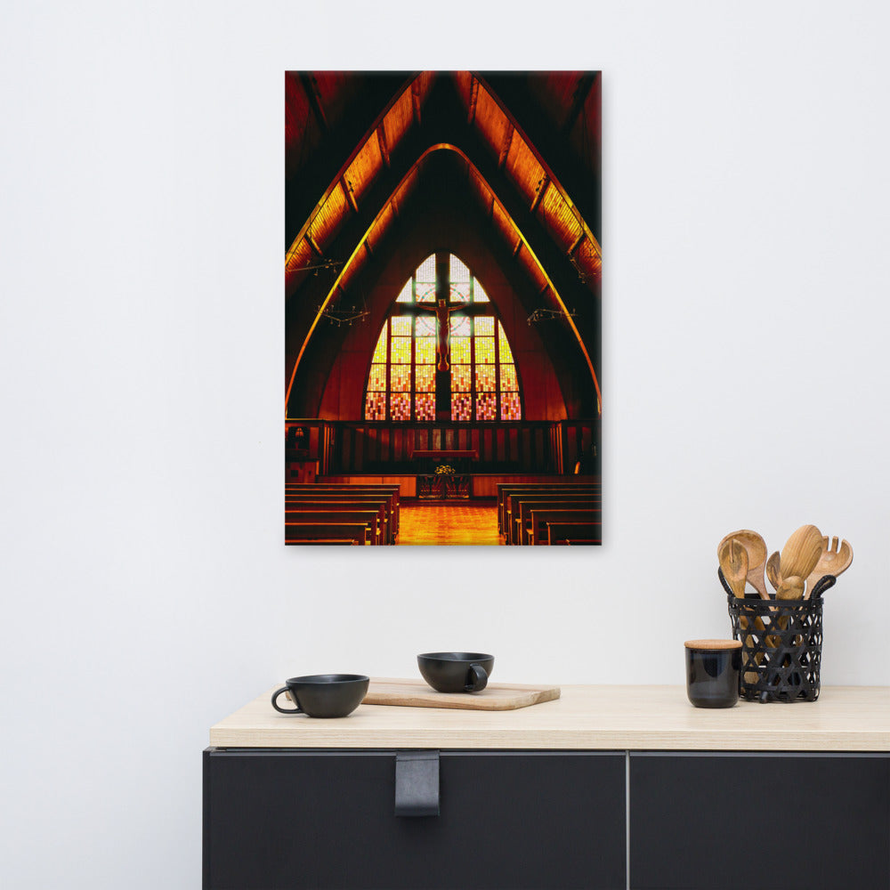 mock-up of artistic church canvas