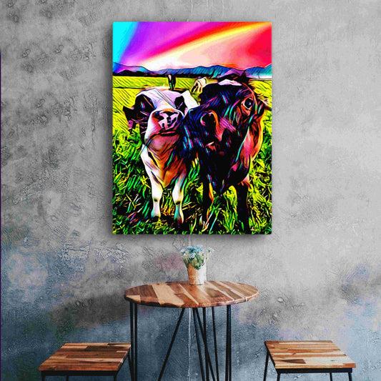 Happy Cows Canvas Print
