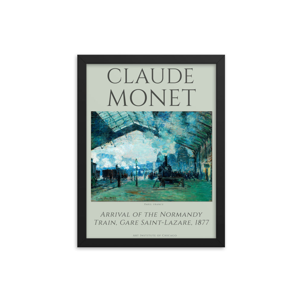 Arrival of the Normandy Train by Claude Monet Framed Print