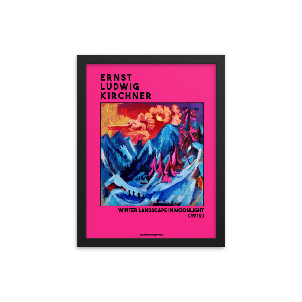 Winter Landscape in Moonlight by Ernst Ludwig Kirchner Framed Print