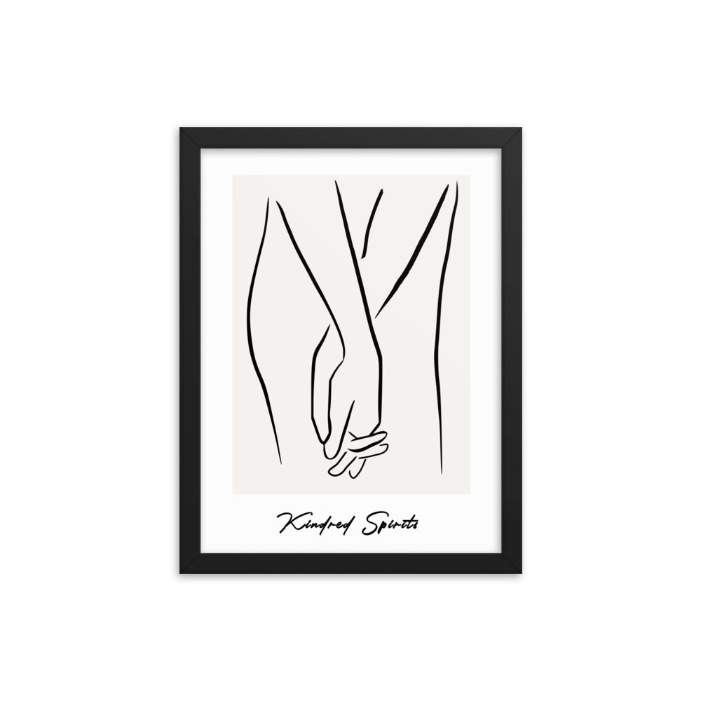 Kindred Spirits Line Art Framed Print