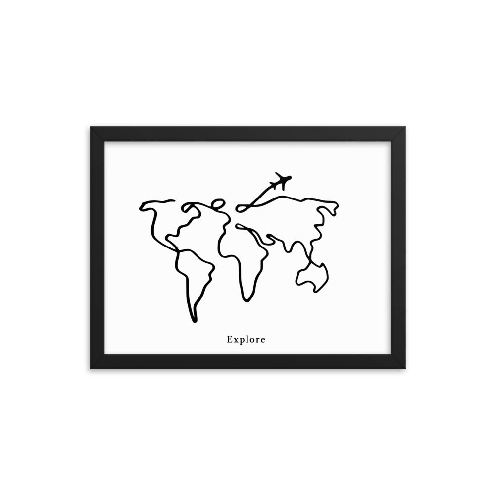 World Explorer Framed Print