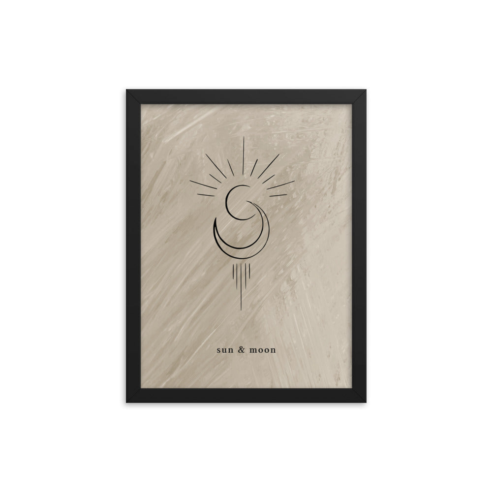 Sun & Moon Framed Print