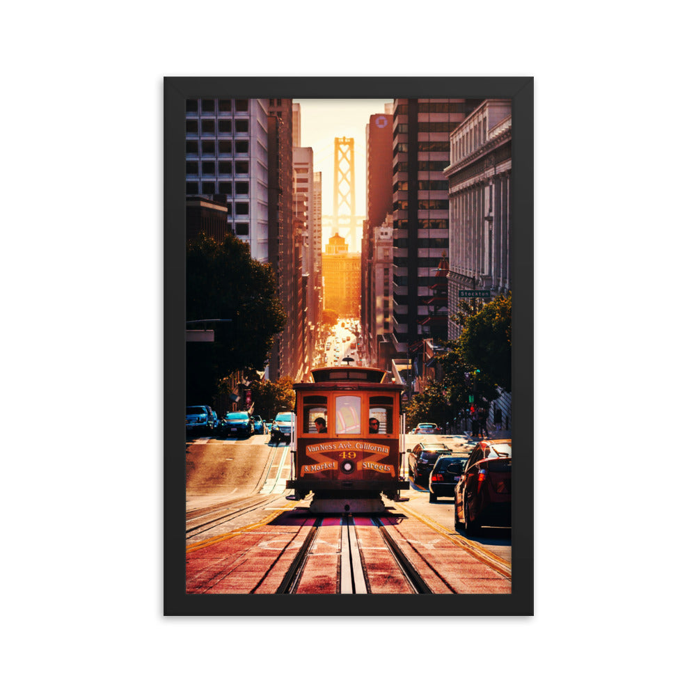 San Fran Cable Car Framed Print