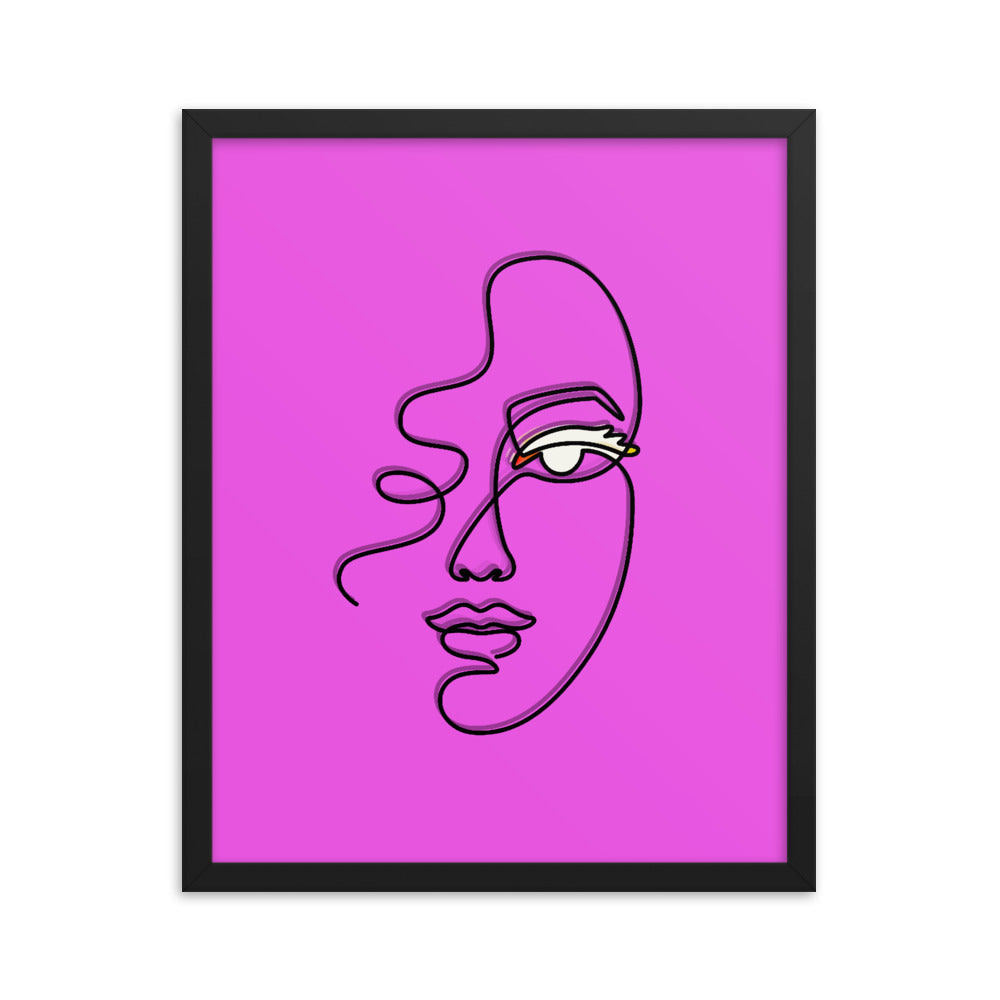 Pink Faces Framed Print