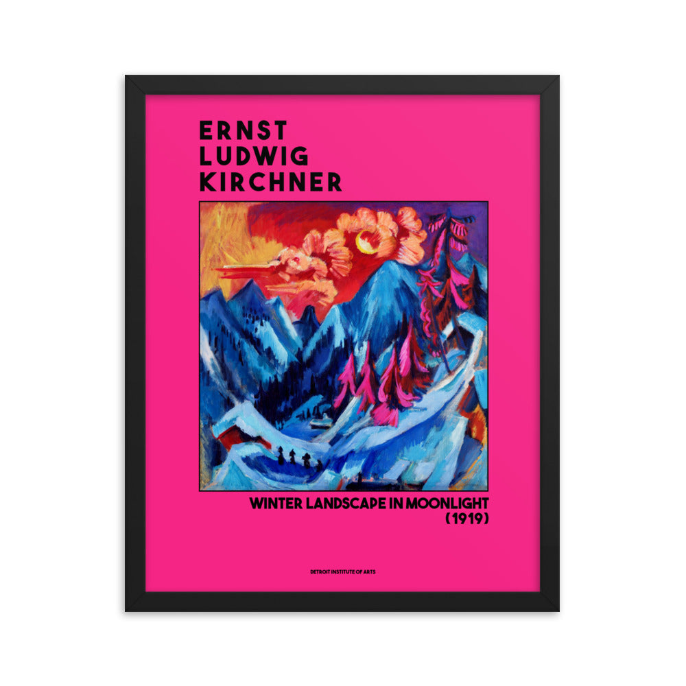 Winter Landscape in Moonlight by Ernst Ludwig Kirchner Framed Print