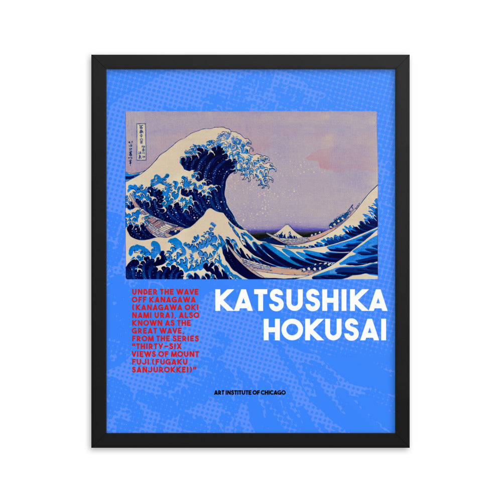 The Great Wave Off Kanagawa - Hokusai Framed poster