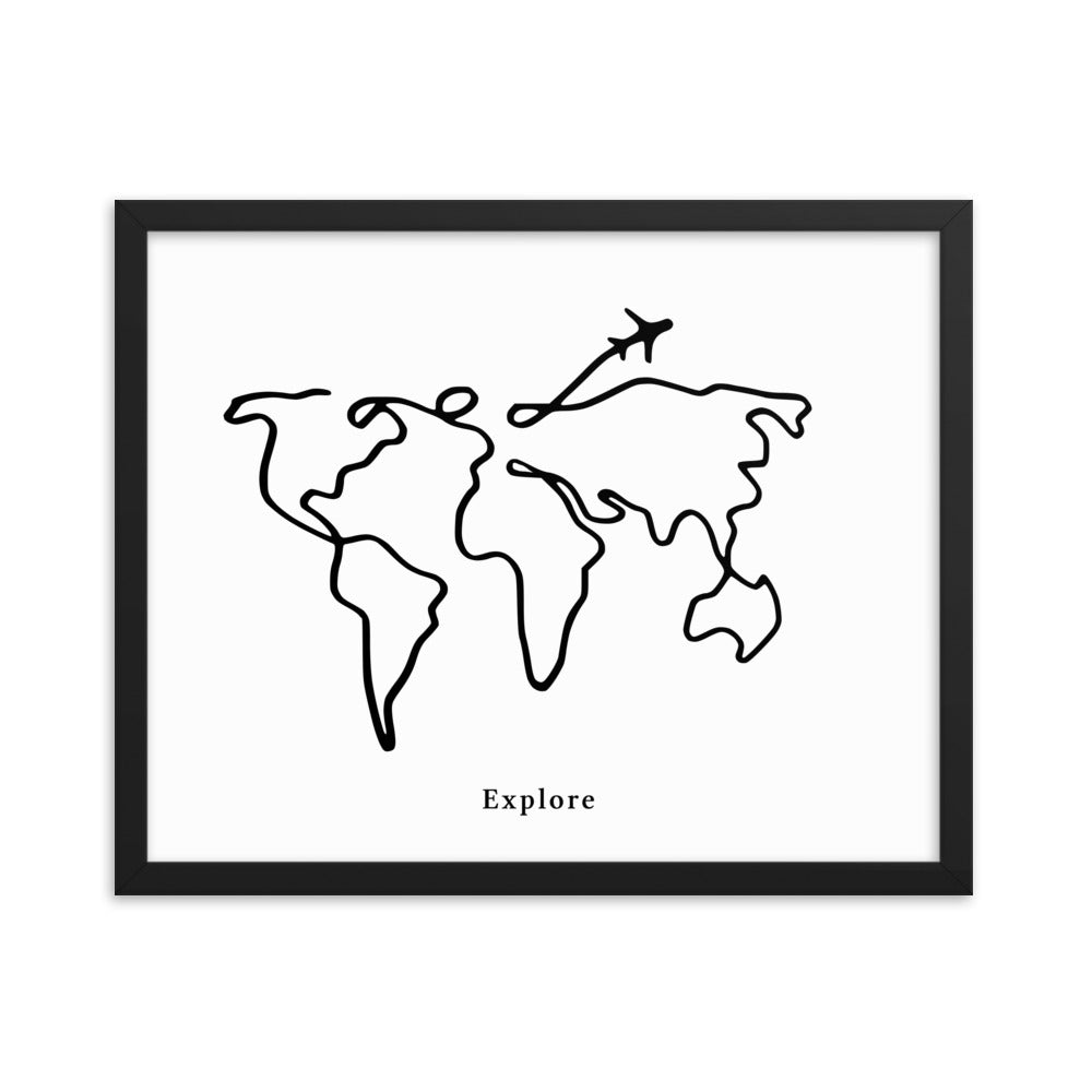 World Explorer Framed Print