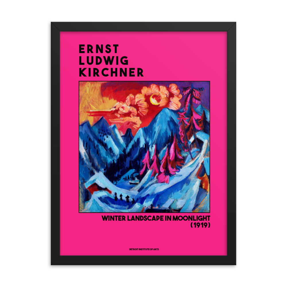 Winter Landscape in Moonlight by Ernst Ludwig Kirchner Framed Print
