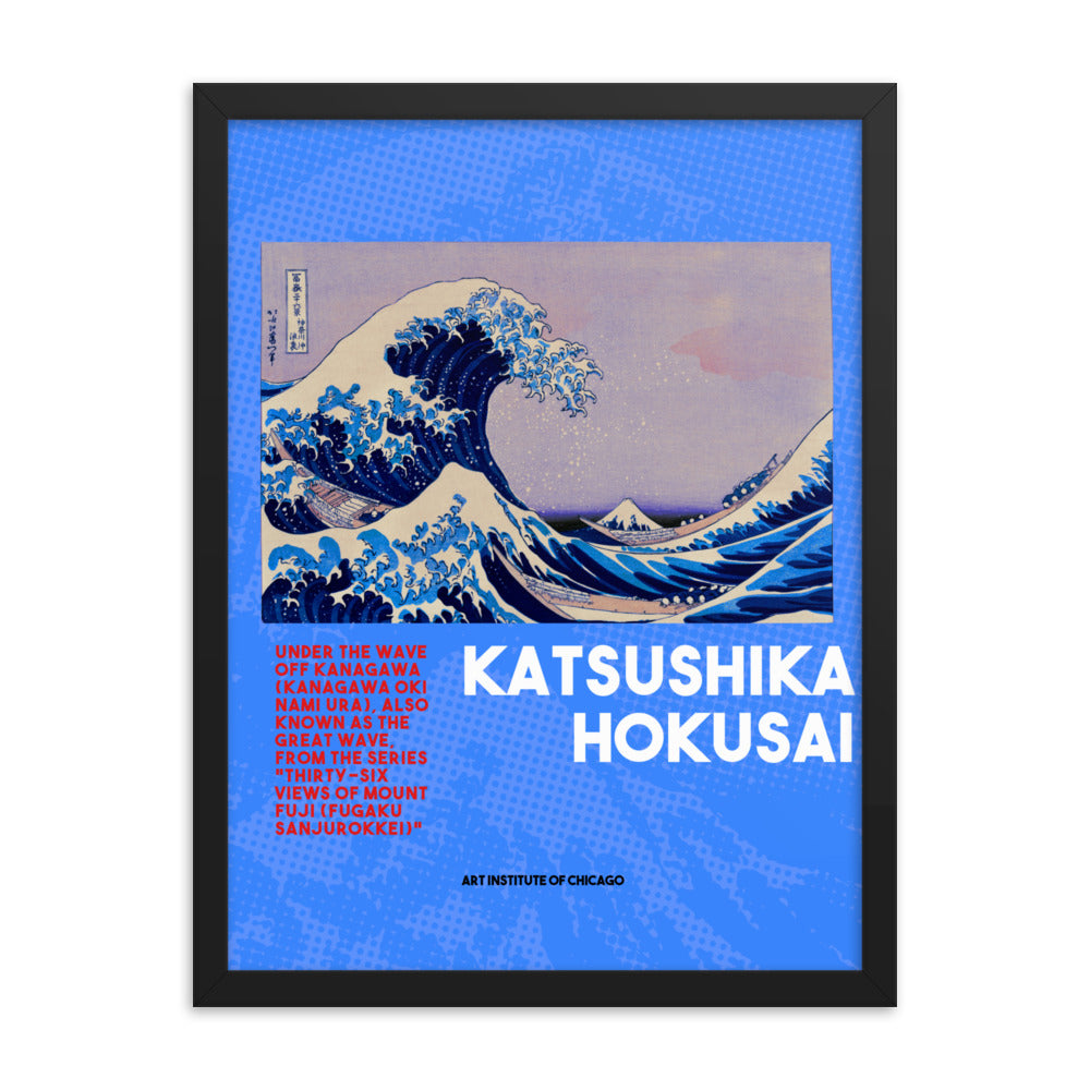 The Great Wave Off Kanagawa - Hokusai Framed poster