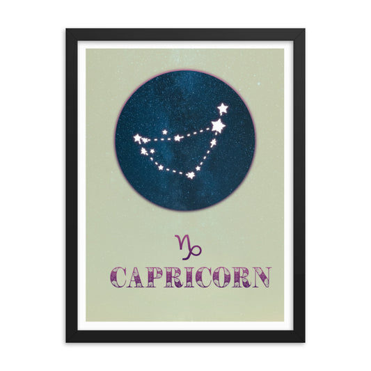 capricorn star sign zodiac wall art print 