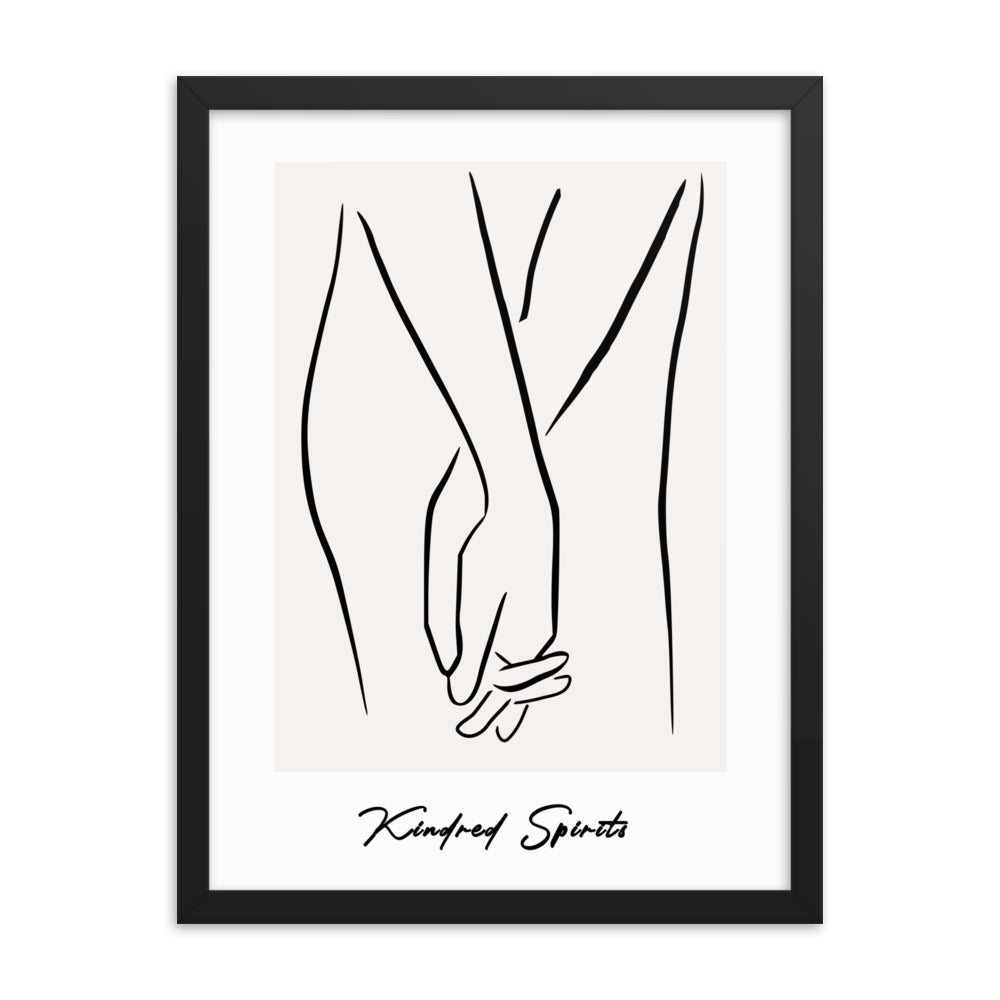 Kindred Spirits Line Art Framed Print