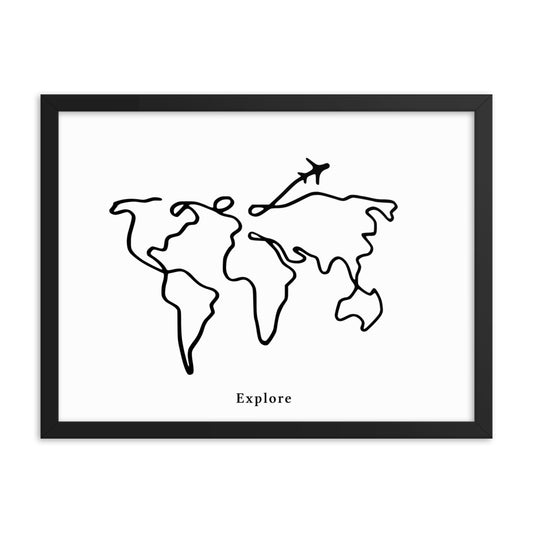 World Explorer Framed Print