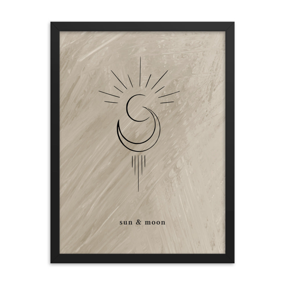 Sun & Moon Framed Print