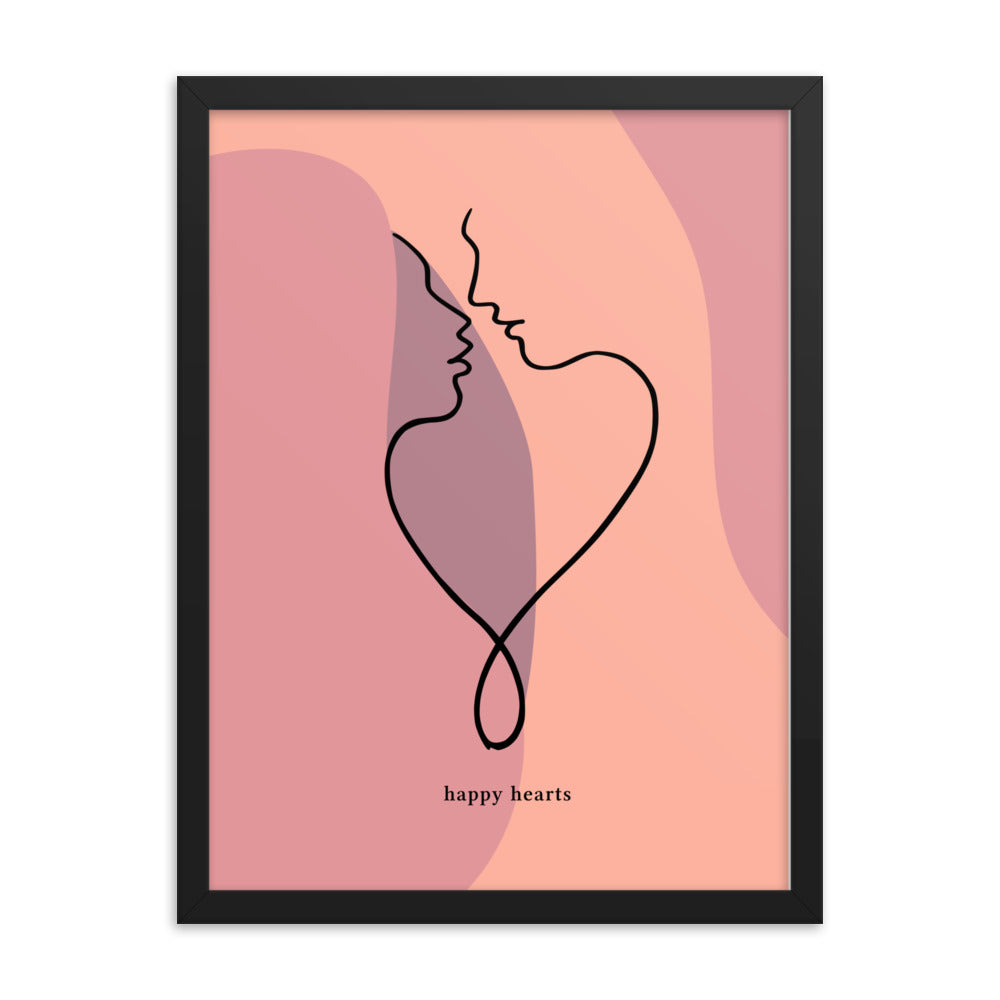 Happy Hearts Framed Print