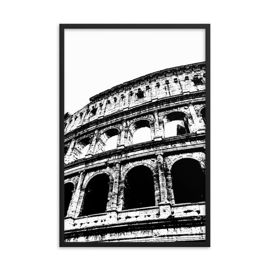Rome Colosseum Mono Framed Print