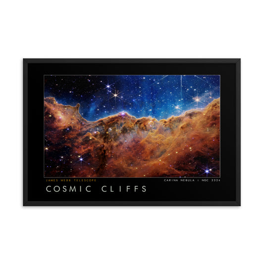 James Webb Telescope Cosmic Cliffs Framed Print 