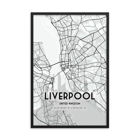 city of Liverpool framed poster print