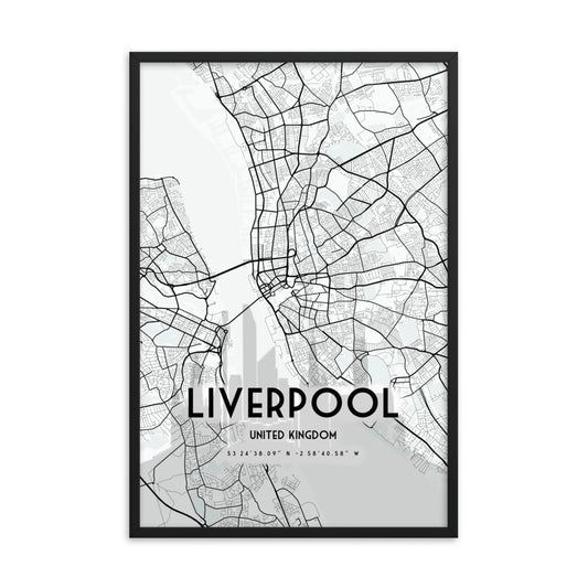 city of Liverpool framed poster print 