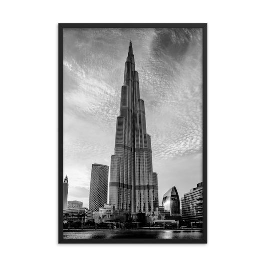 framed burj khalifa wall art print 