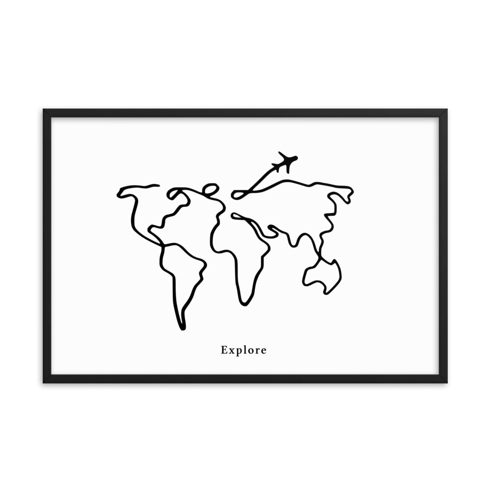 World Explorer Framed Print