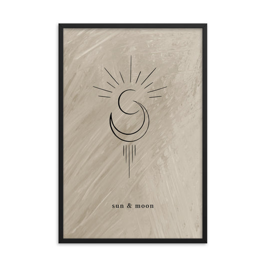 Sun & Moon Framed Print