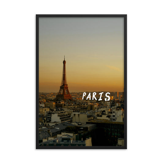 Paris in Text Framed Print