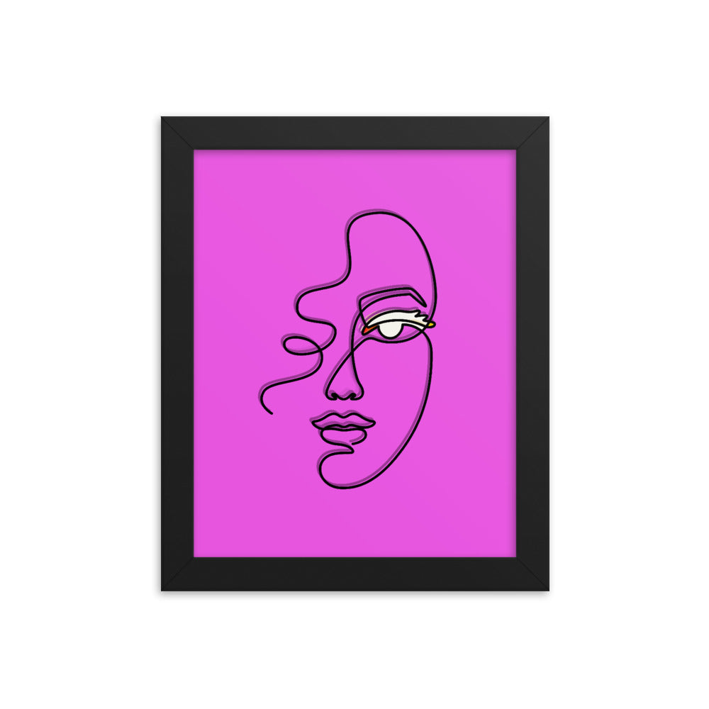 Pink Faces Framed Print