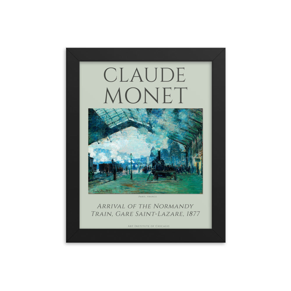 Arrival of the Normandy Train by Claude Monet Framed Print