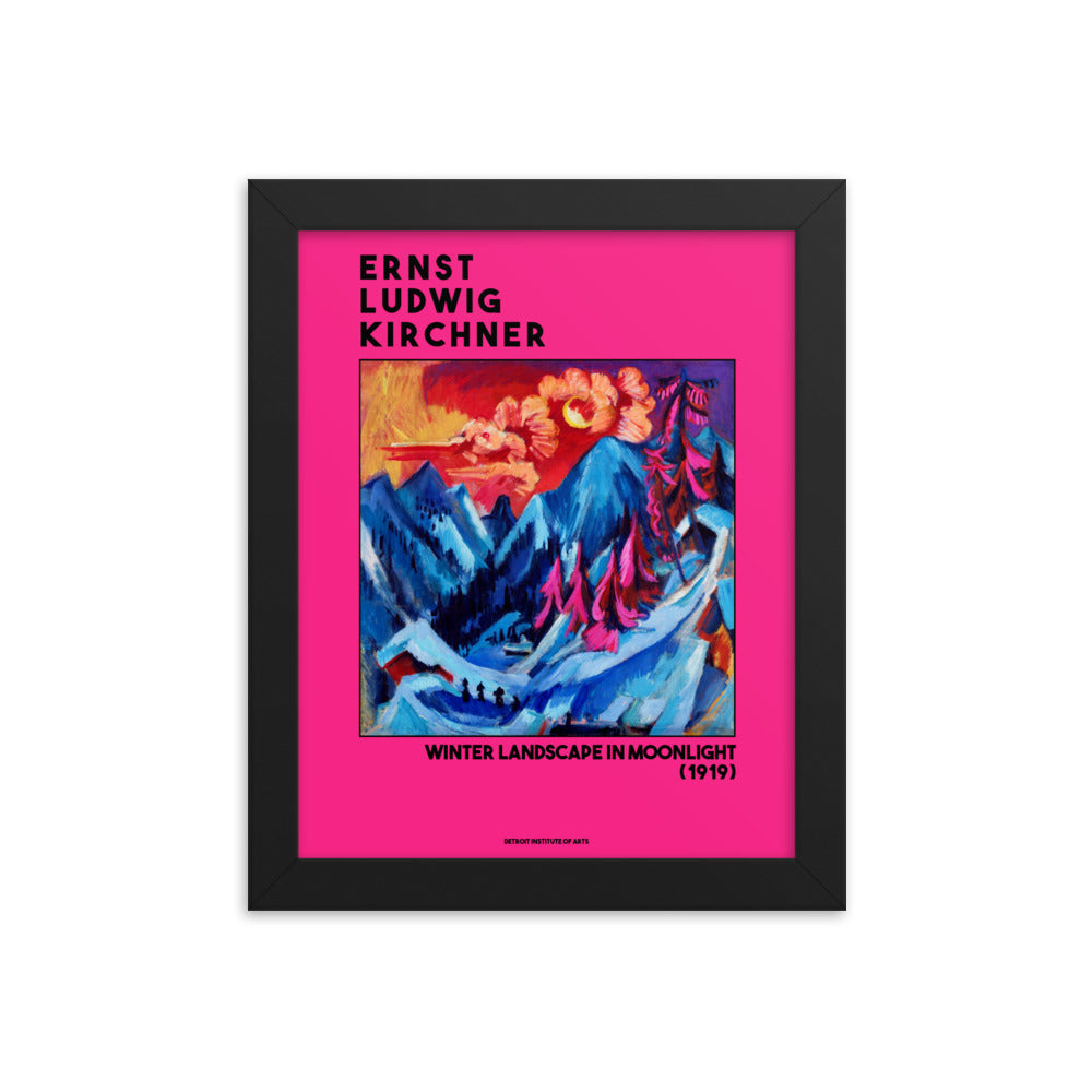 Winter Landscape in Moonlight by Ernst Ludwig Kirchner Framed Print