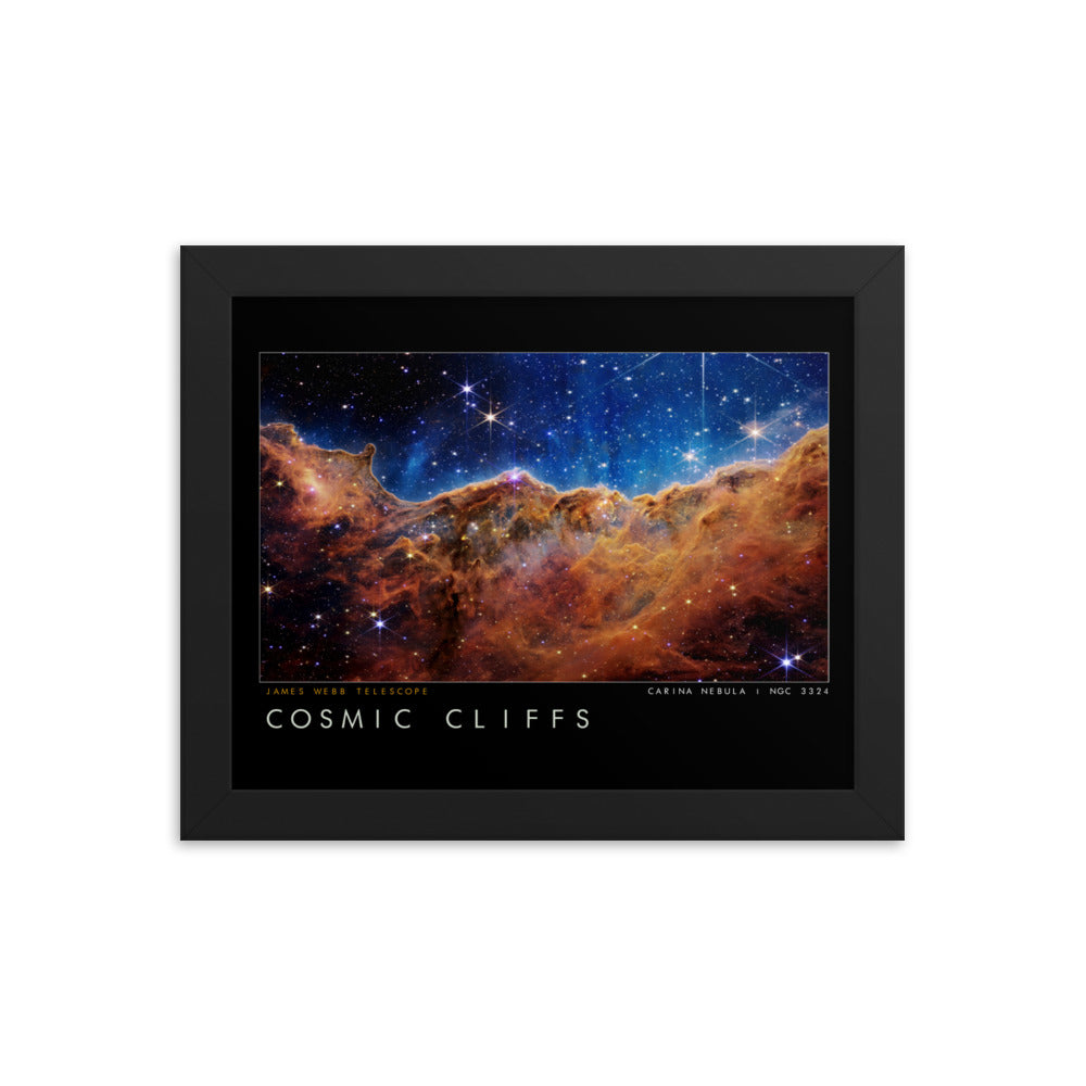 James Webb Telescope Cosmic Cliffs Framed Print