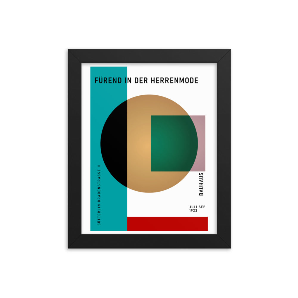 Bauhaus Spherical - Sütterlin Badenerstrasse Framed Print