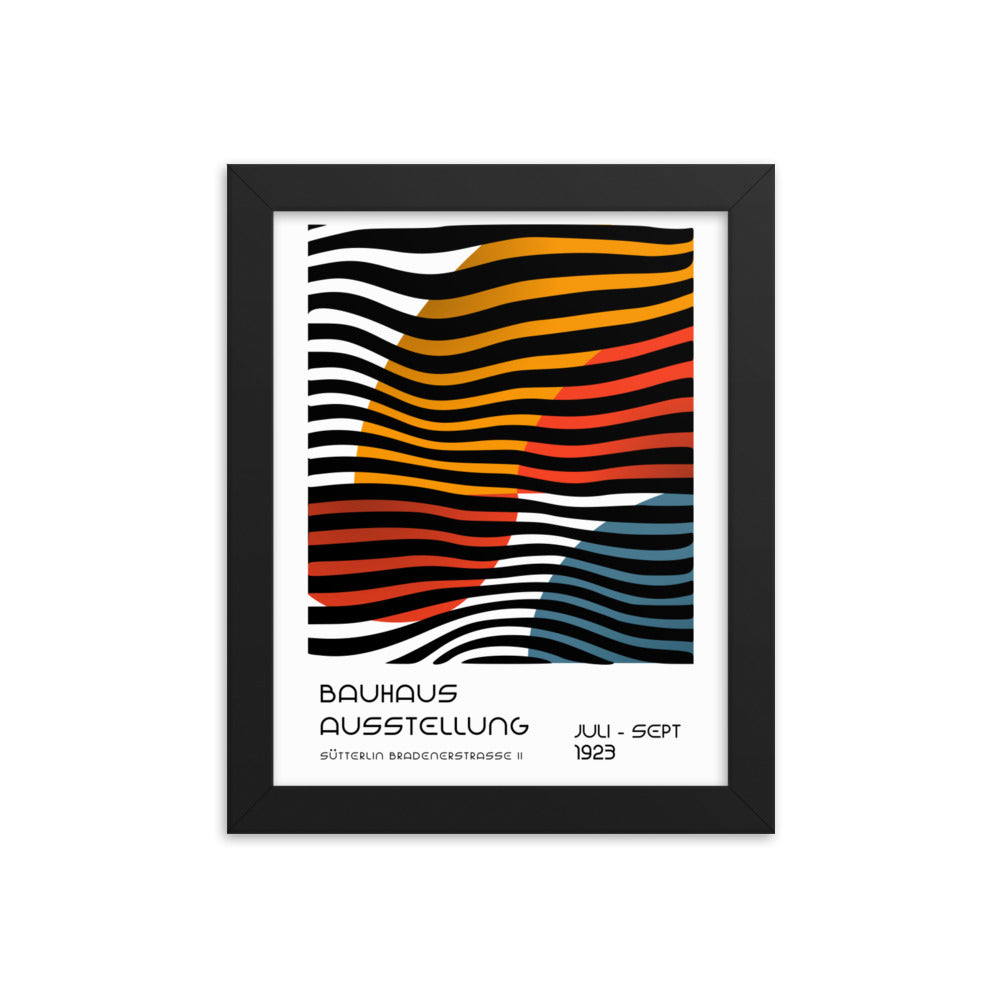 Bauhaus Between Lines -Sütterlin Badenerstrasse Framed Print