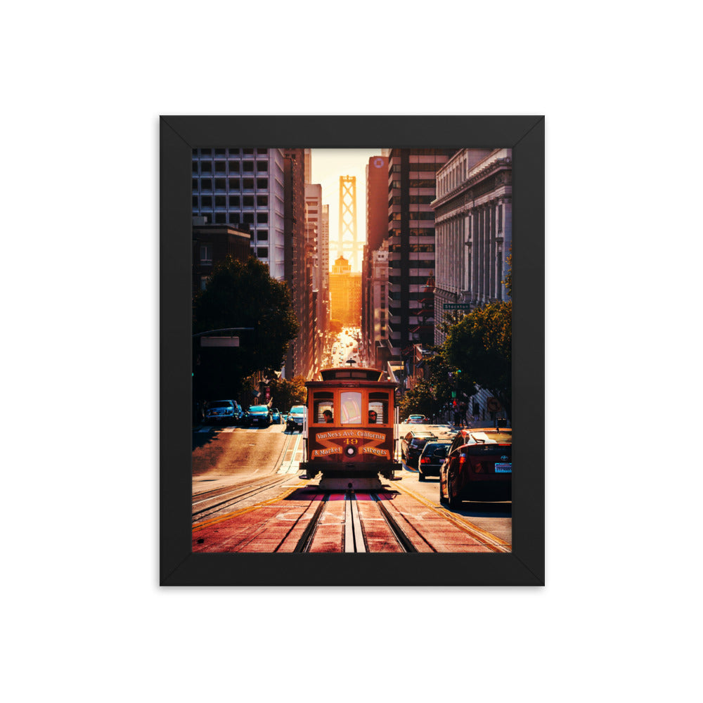 San Fran Cable Car Framed Print