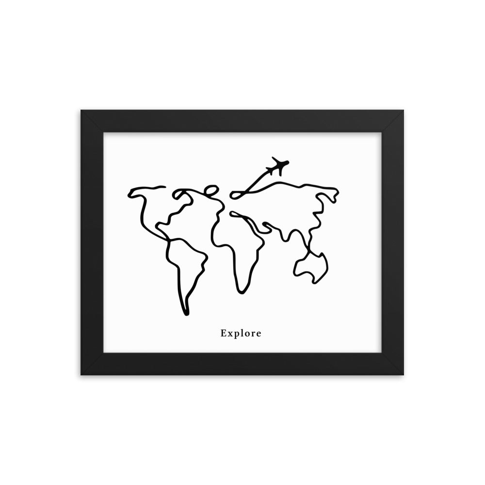 World Explorer Framed Print