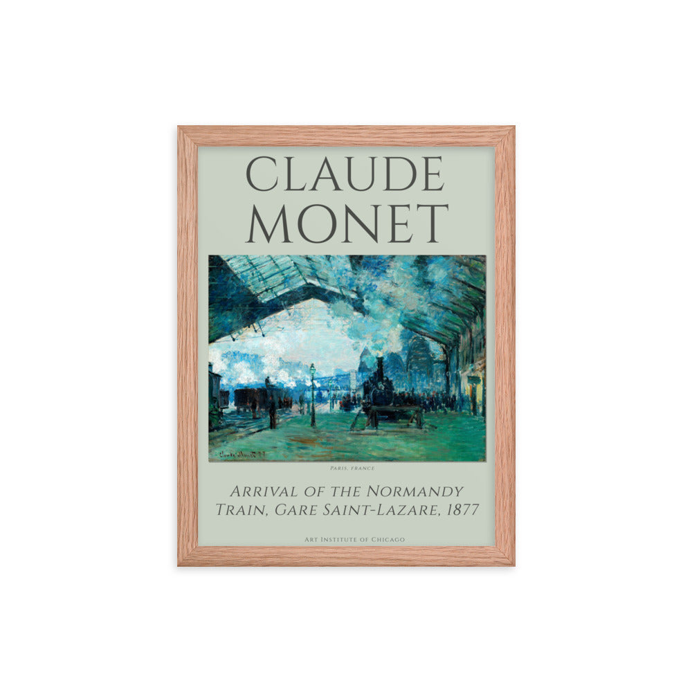 Arrival of the Normandy Train by Claude Monet Framed Print