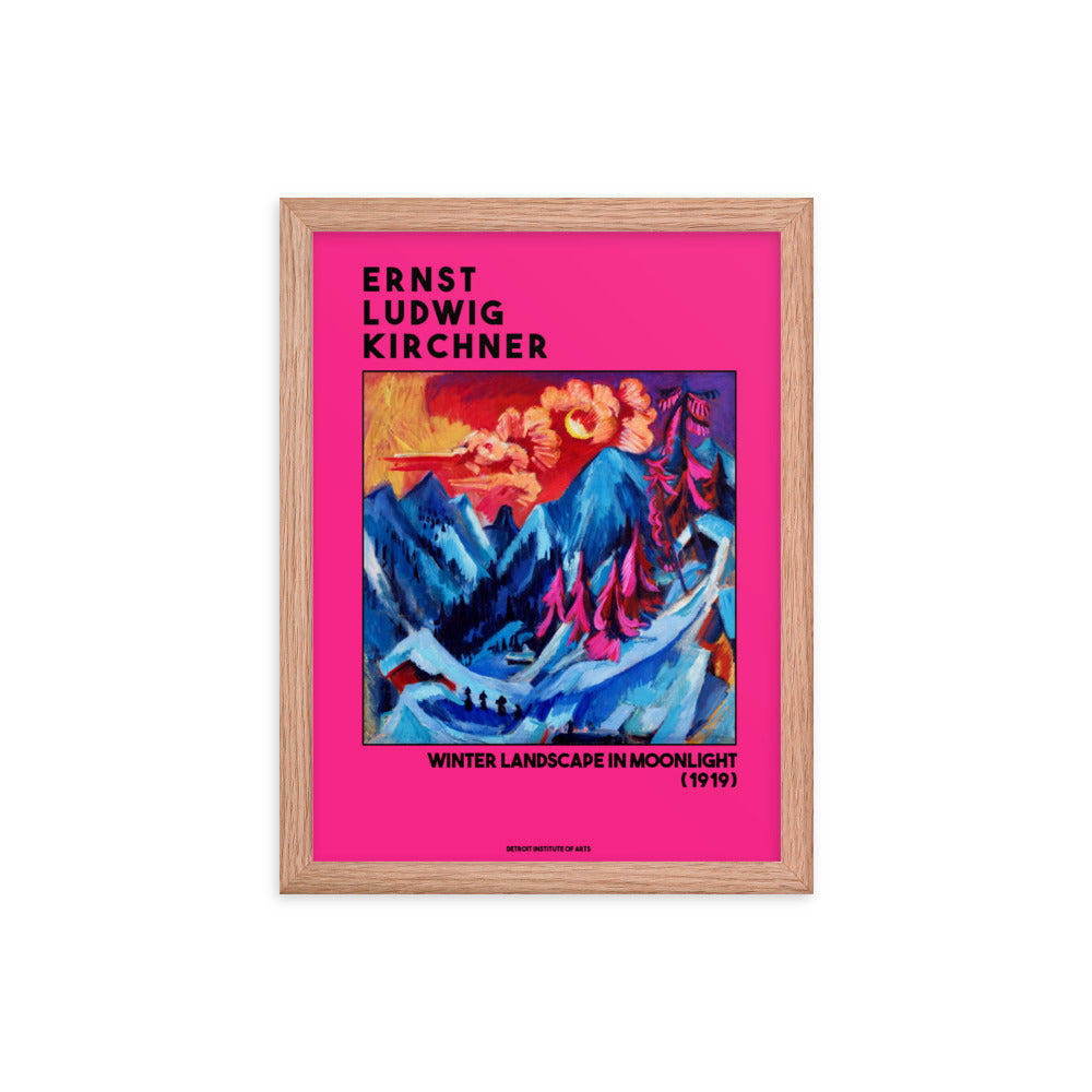 Winter Landscape in Moonlight by Ernst Ludwig Kirchner Framed Print
