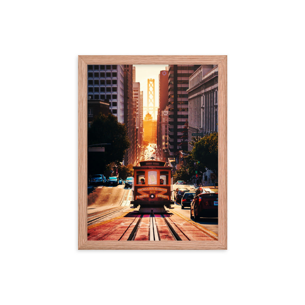 San Fran Cable Car Framed Print