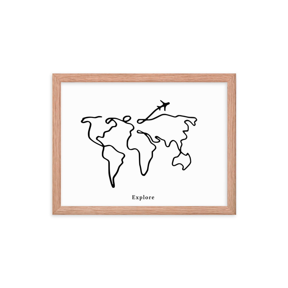 World Explorer Framed Print