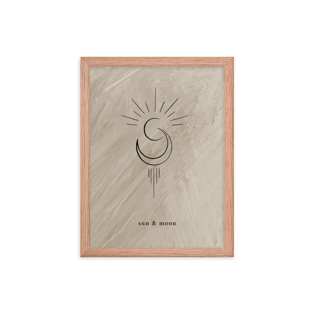 Sun & Moon Framed Print