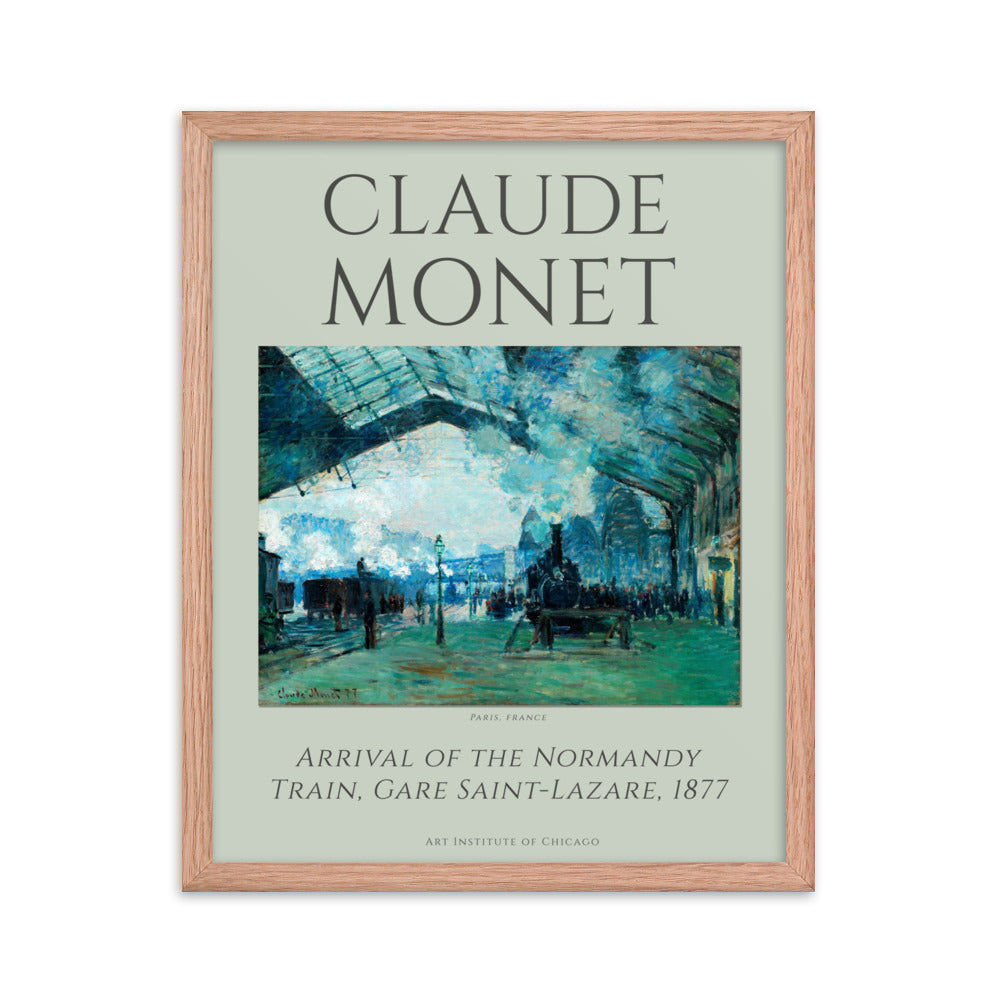 Arrival of the Normandy Train by Claude Monet Framed Print